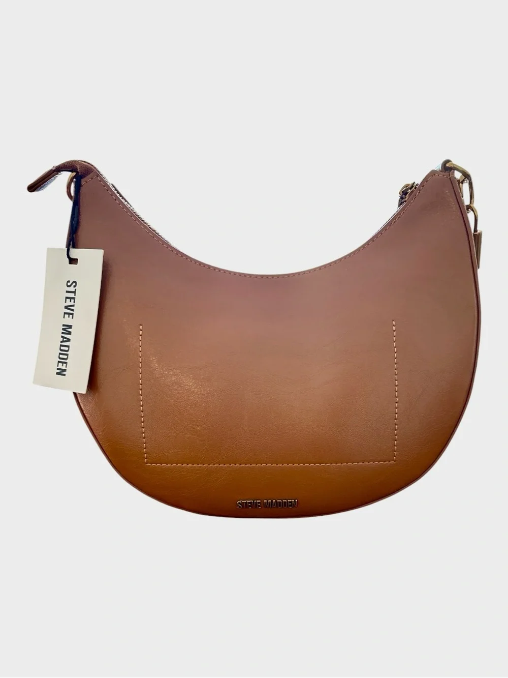 STEVE MADDEN BROWN CRESCENT SHOULDER BAG NWT